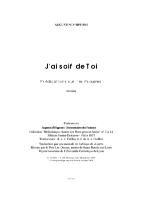 psaumes de st augustin Book