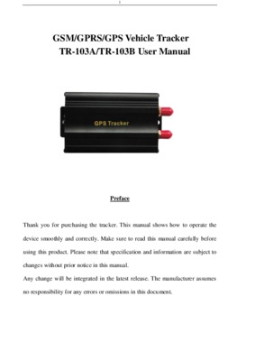 gps tracker 103b Book