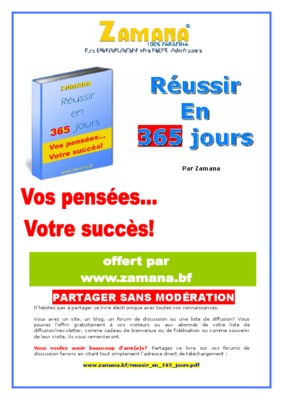 reussir en 365 jours Book