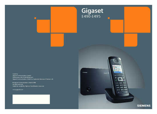 gigaset e490 Book