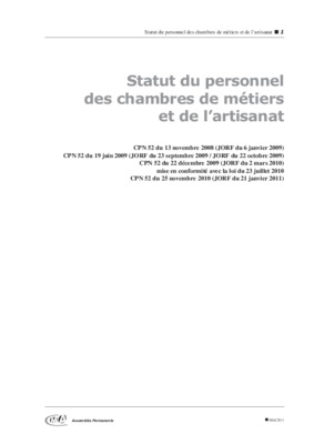 statut du personnel chambre de metiers Book