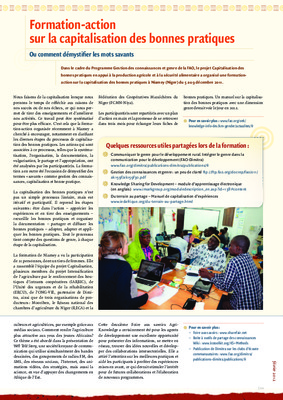 capitalisation sur les bonnes pratiques Book