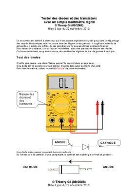 tester une diode Book