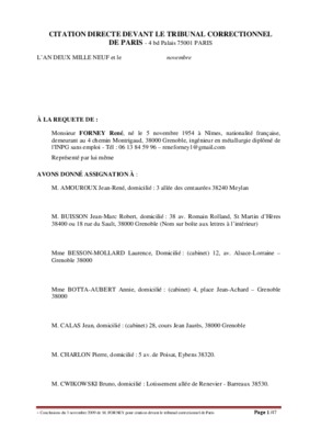 modaile de citation a comparaitre devant le tribunal d_instance Book