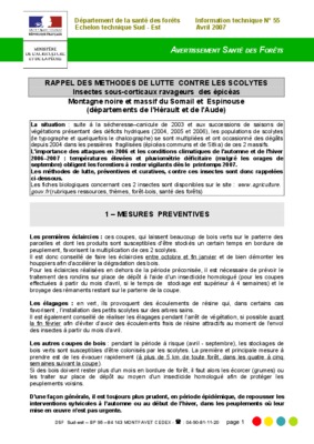 traitement phytosanitaire contre les scolytes Book