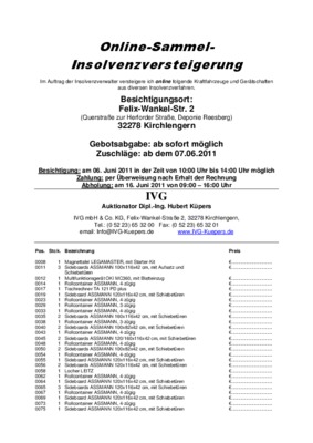 insolvenzversteigerung Book
