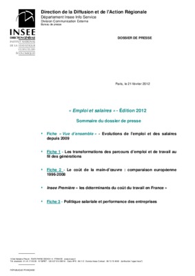 insee emploi et salaires Book