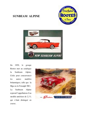 sunbeam alpine Book