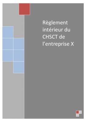 reglement interieur du chsct Book