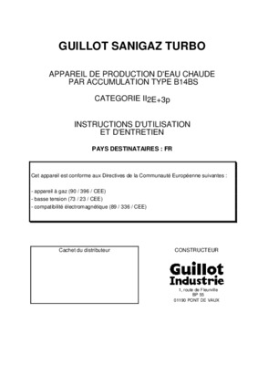 sanigaz equipement Book