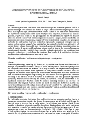 modelisation explicative Book