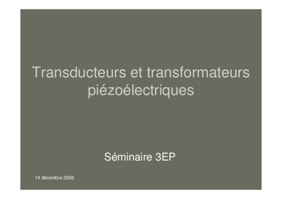transformateurs piezoelectriques Book