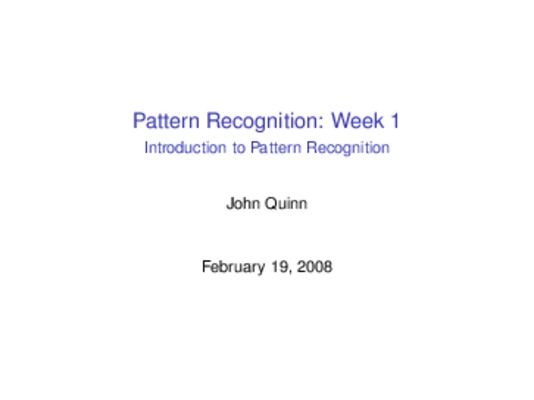 pattern recognition Book