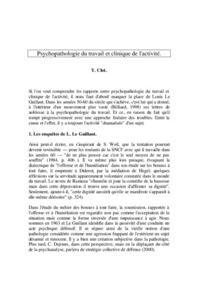 psychopathologie du travail Book