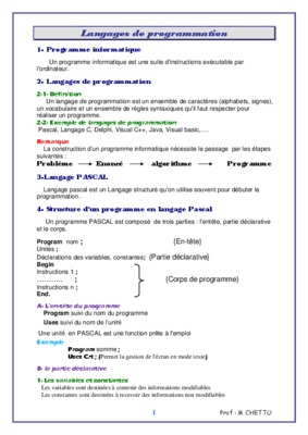 programmation c c sql database visual basic pascal Book