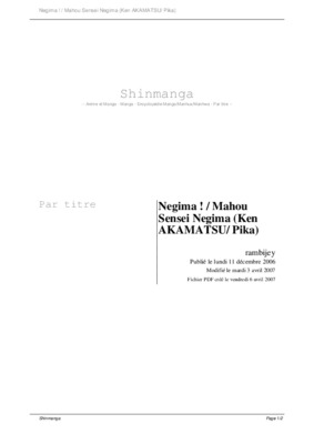 negima Book