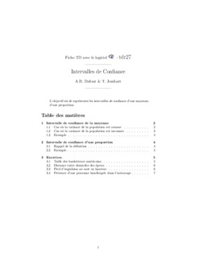 exercices corriges estimations et intervalles de confiance Book