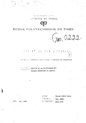 maintenance et rehabilitaion des forages onep Book