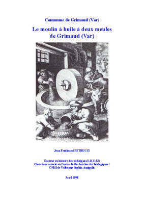 plan moulin a meules Book