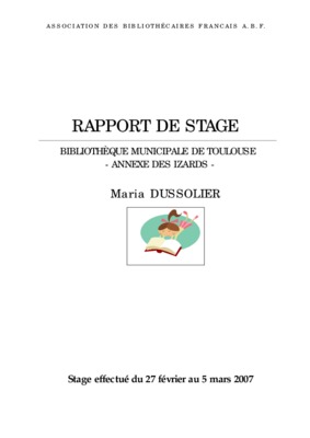 rapport stage mairie toulouse Book
