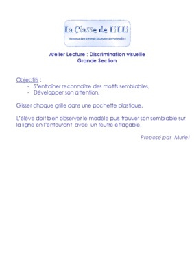 discrimination visuelle exercice Book