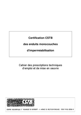 cstb impermeabilisation Book