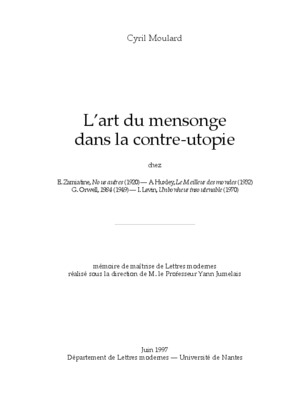 contre utopie Book