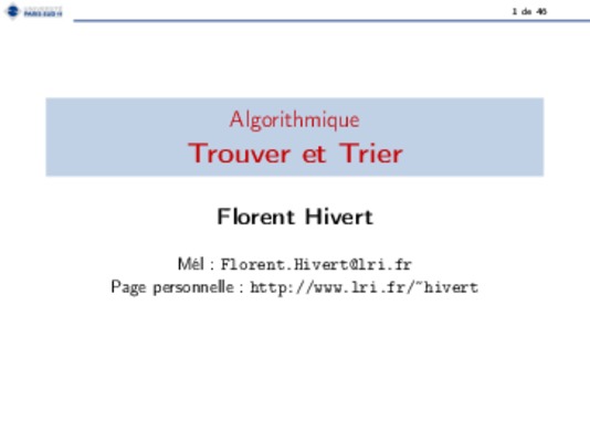 cours tris algorithmique avance Book