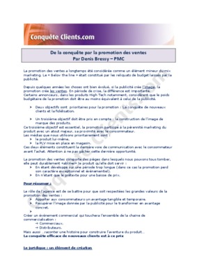 promotion des ventes du 13 a la douzaine a la fidelisation Book