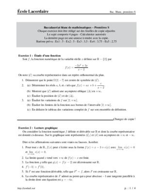 bac blanc 07 lacordaire Book