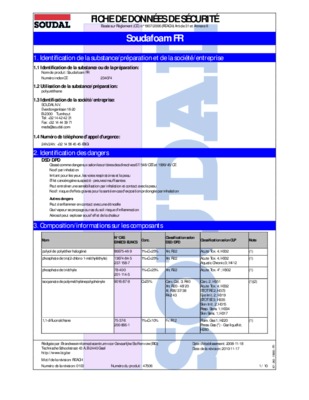 fiche de donnees de securite soudafoam Book