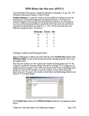 spss anova etude de cas Book
