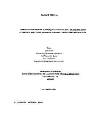 caracterisation physico chimiques du fruit hyphaene thebaica Book