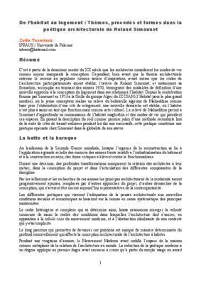 logement rue des hautes formes Book