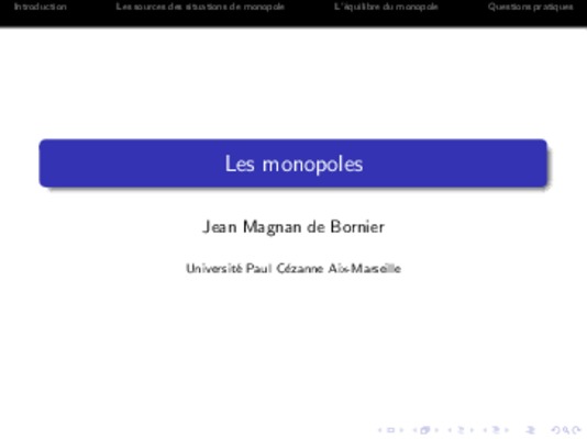 exercices monopoles Book