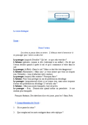 dialogue dans un avion Book