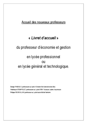 livret professeur gratui information et gestion 1er stg Book