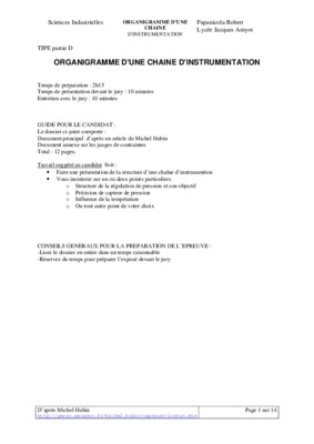 organigramme d_une chaine d_instrumentation Book
