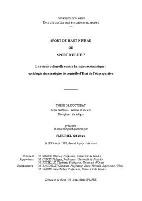 sport de haut niveau ideal Book