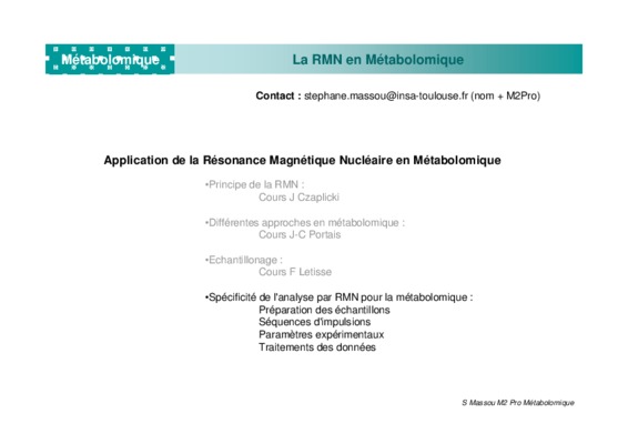 dmla metabolomique Book