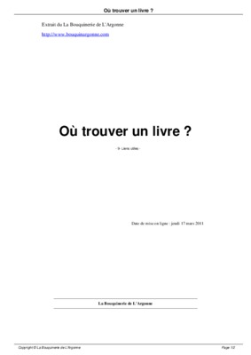 ou trouver un livre Book