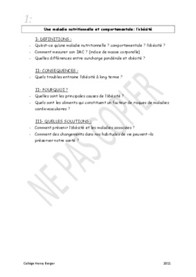 obesite a facteures nutritionnelle Book