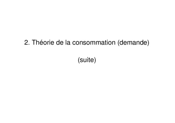 theorie de la demande et consommation Book