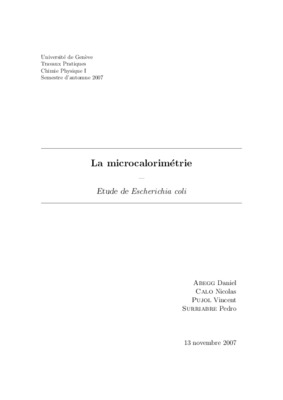microcalorimetrie Book
