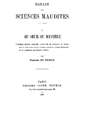 letrres inedites de stanislas de guaita Book