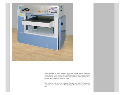 pignion de table de raboteuse Book