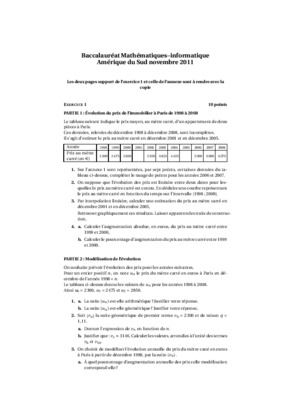 amerique du sud novembre 2010 mathematiques bac es Book