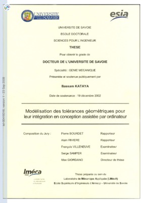 calcul des tolerances geometriques Book