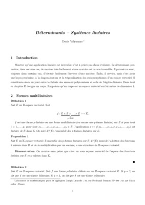 systemes d_equations lineaires et determinant Book