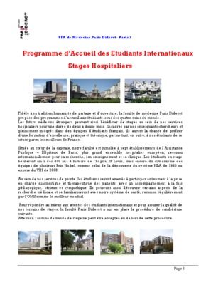 programmes de stages internationaux Book